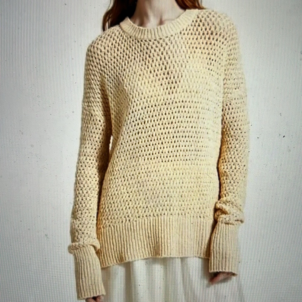 Theory Karenia  pullover sweater L butter